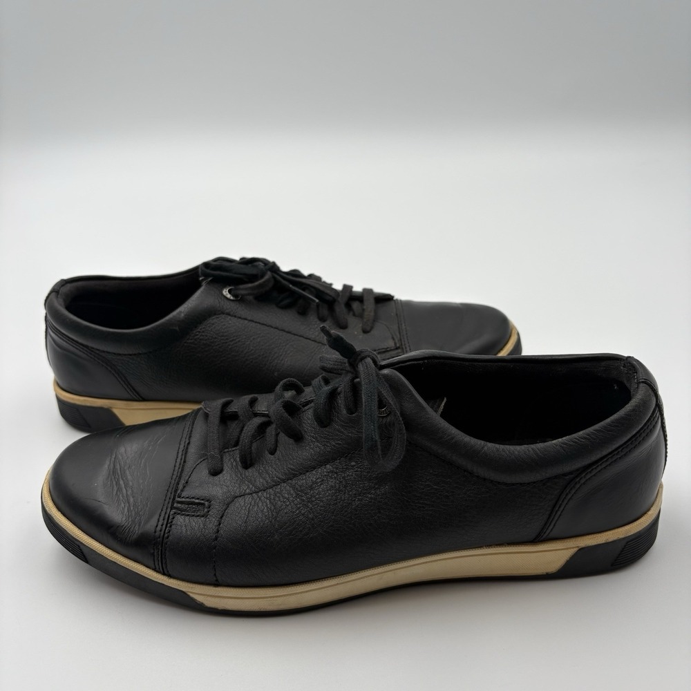 Cole‎ Haan Berkley Black Leather Low Top Sneakers Mens Size 8 M C14374